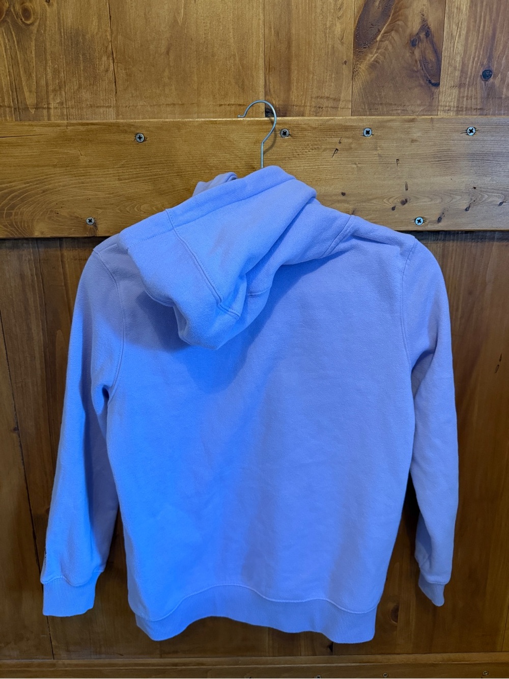 Kids Lavender Pullover Hoodie with Embroidered Goat Graphic - Picture 2 of 3